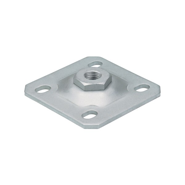 Wall plate hot-dip galvanized - For M16 hinge axles