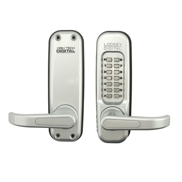 Lockey 1150 Series Keyless Mechanical Heavy Duty Lever-Style Lock (Satin Chrome Marine Grade, Single Combination) - 1150-SCMG-SC