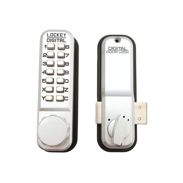 Lockey 2200 Series Mechanical Keyless Surface Mount Deadbolt Lock (Satin Chrome) - 2200-SC