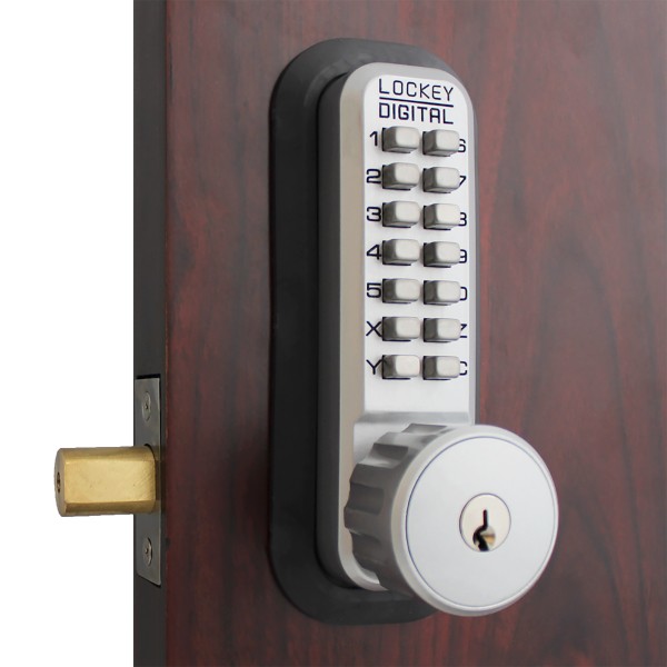 Lockey 2210DCKO Series Double Combination Mechanical Deadbolt Lock With Key Override (Bright Chrome, Double Combination) - 2210KO-BC-DC