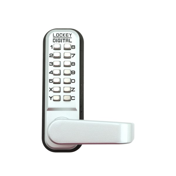 Lockey 285P Mechanical Keyless Lever Lock (Compatible With Multiple Panic Bars) (Satin Chrome) - 285P-SC (Mechanical Locks)