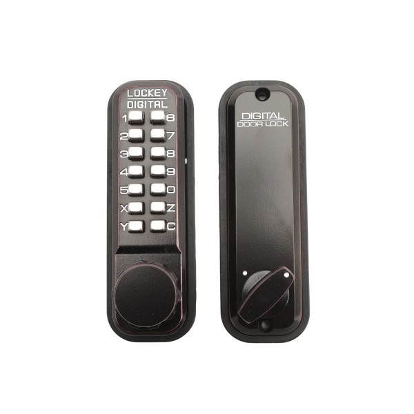 Lockey 2950 Series Mechanical Keyless Narrow Stile Hook Bolt Lock (Oil Rubbed Bronze, Single Combination) - 2950-OIL-SC