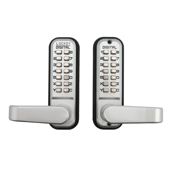 Lockey 2985DC Series Mechanical Keyless Narrow Stile Double Combination Lever-Handle Lock With Passage Function (Marine Grade, Double Combination) - 2985-MG-DC