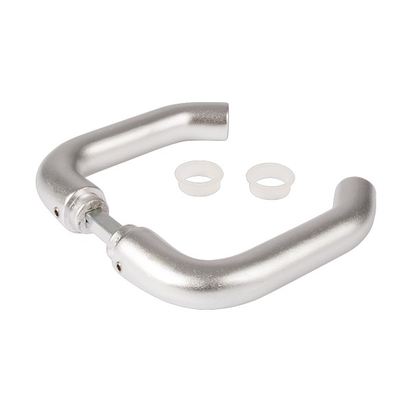 Handle set in anodized aluminum for insert locks