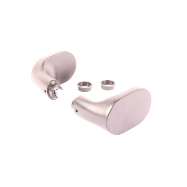 Handle set with rounded corners in anodized aluminium - Silver