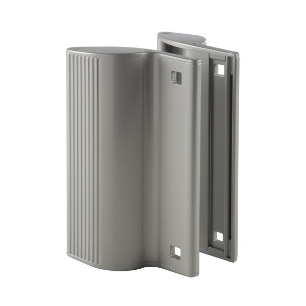 Aluminum powder coated handleset in Silver