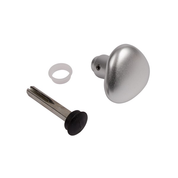Aluminium round knob with 5/16" blind follower, length 2-3/8"