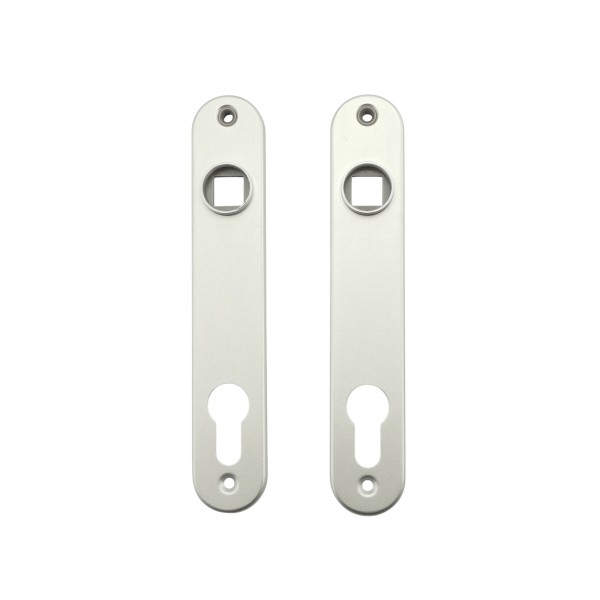 Locinox Aluminum Cover Shields for Insert Locks (Silver, 2-Piece Set) - 3020-HYB-ALU-SILV