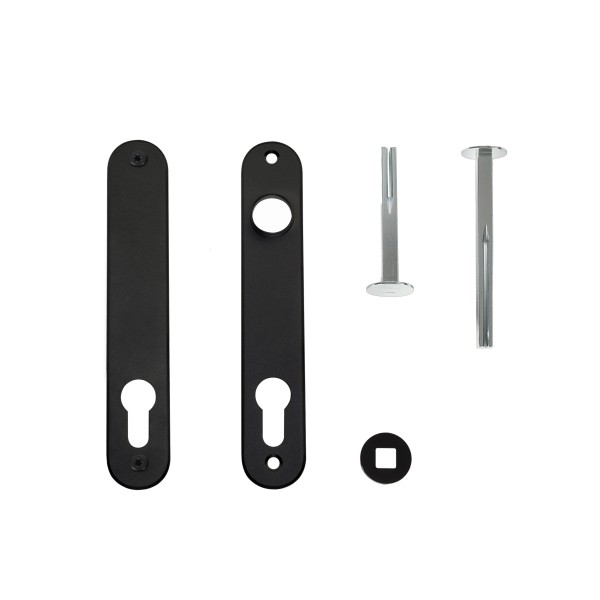 Set of cover plates for insert locks (2 pieces) in RAL 9005