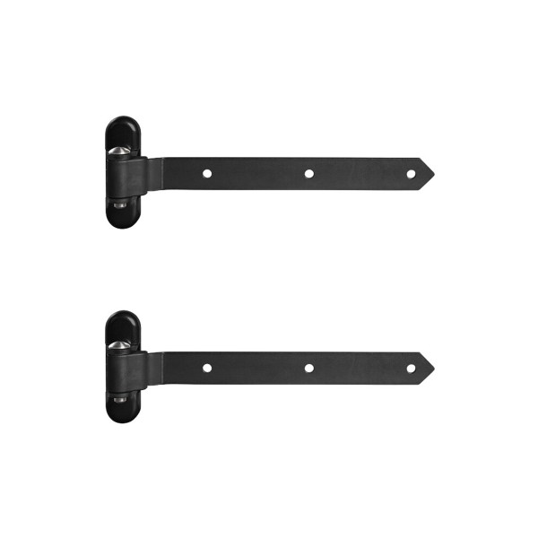 Hinge arm in hot-dip galvanised steel in RAL 9005 (2 pieces)
