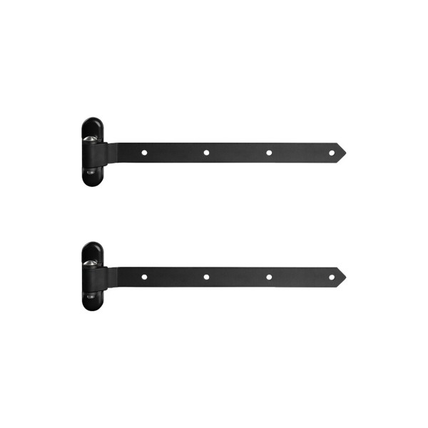 Hinge arm in hot-dip galvanised steel in RAL 9005 (2 pieces)
