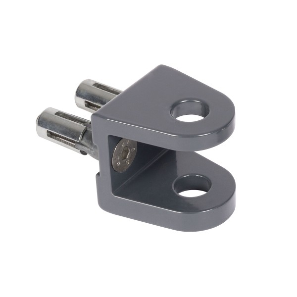 Bolt-on U-shaped earplate with Quick-Fix (2 pieces) -  M12 - RAL 9005
