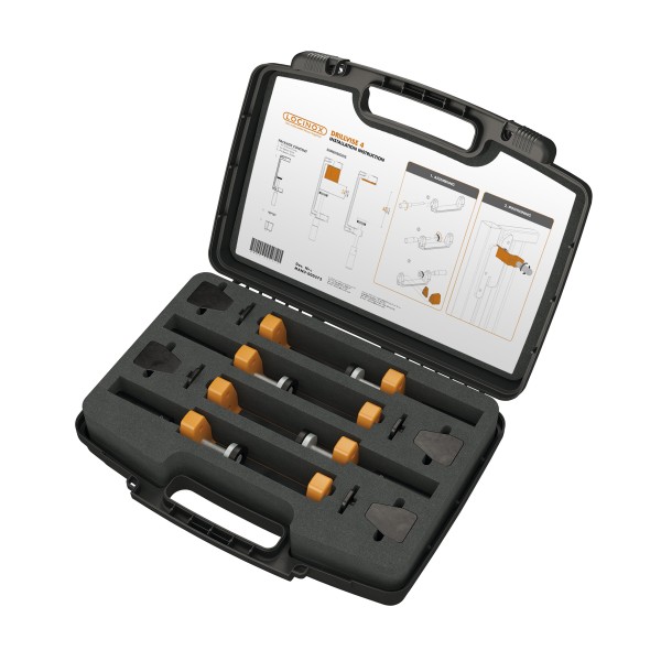 Toolbox with 4 Locinox clamps