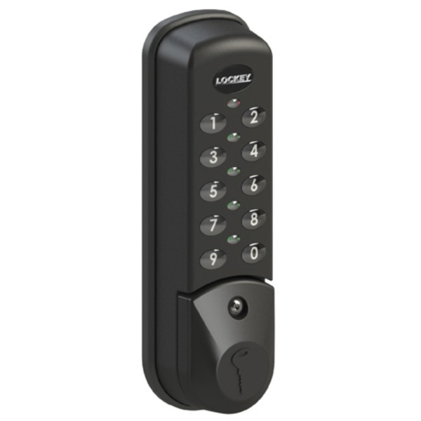 Lockey EC781 Series Digital Electronic Cabinet Lock For Wet or Chlorinated Areas (Black, Vertical Orientation) - EC781-B-V