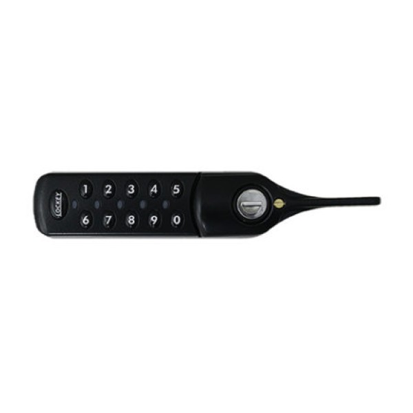Lockey EC782 Series Digital Electronic Cabinet Lock With ADA-Compliant Lever Handle (Black, Left-Handed Orientation) - EC782-B-L