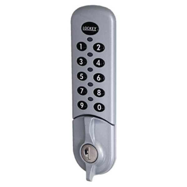 Lockey EC784 Series Electronic Flush Fit Cabinet Lock (Silver, Vertical Orientation) - EC784-S-V