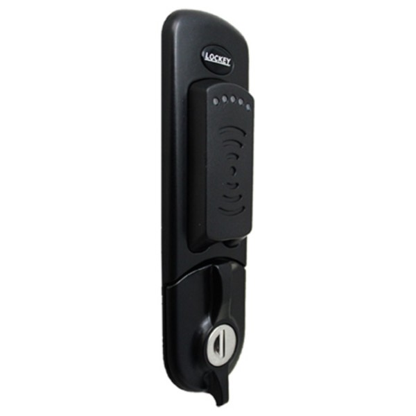 Lockey EC785 Series Electronic Flush Fit Cabinet Lock With RFID Card Reader (Black, Vertical Orientation) - EC785-B-V
