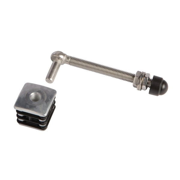 J-Bolt Stainless steel with aluminum plugs - Hangerbolt 130 mm for Profile 40 x 40 mm (2 pieces)