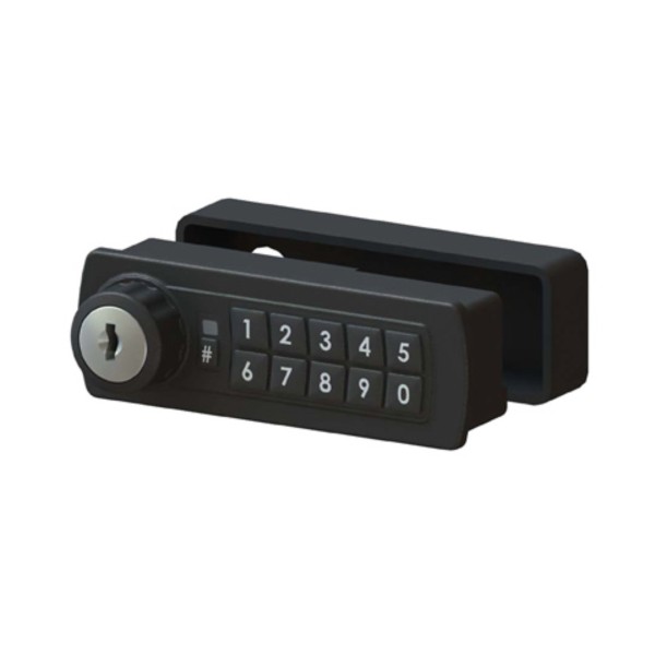 Lockey Gemini Electronic Keypad Combination Lock (Black, Left-Handed Orientation) - GE370-GEMINI-B-L