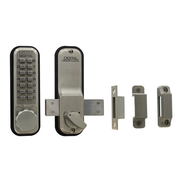 Lockey 2200 Series Mechanical Keyless Surface Mount Deadbolt Lock (Satin Nickel) - 2200-SN