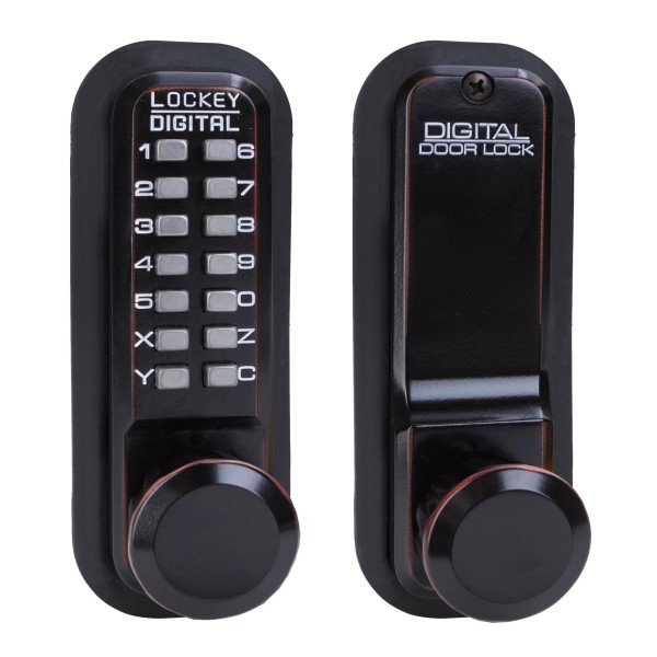 Lockey 2830 Series Mechanical Keyless Knob-Style Lock With Passage Function (Oil Rubbed Bronze, Single Combination) - 2830-OIL-SC