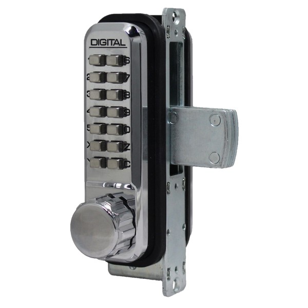 Lockey 2900DC Series Mechanical Keyless Narrow Stile Double Combination Deadbolt Lock (Bright Chrome, Double Combination) - 2900-BC-DC