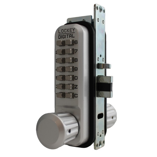 Lockey 2930DC Series Mechanical Keyless Double Combination Narrow Stile Knob Lock With Passage Function (Marine Grade, Double Combination) - 2930-MG-DC