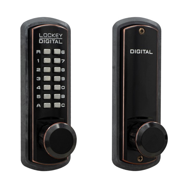 Lockey 3830 Series Mechanical Keyless Knob-Style Lock With Passage Function (Oil Rubbed Bronze, Single Combination) - 3830-OIL-SC