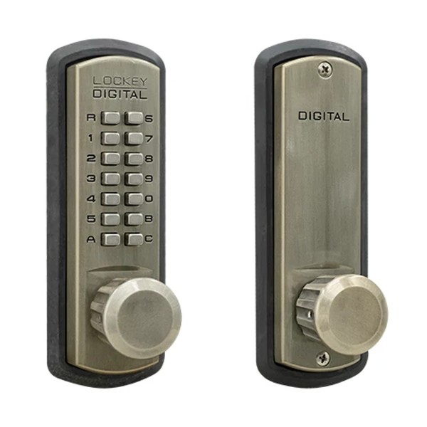 Lockey 3830 Series Mechanical Keyless Knob-Style Lock With Passage Function (Satin Chrome Marine Grade, Single Combination) - 3830-SCMG-SC