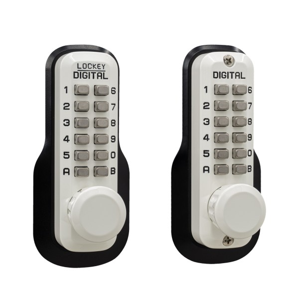 Lockey M230 Series Mechanical Keyless Lock With Deadlocking Spring Latch (White, Double Combination) - M230-WH-DC