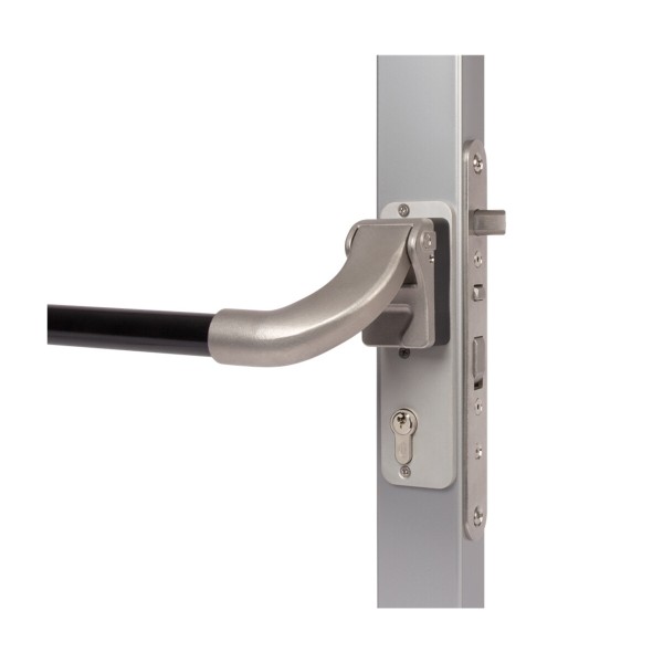 Aluminum push bar for insert locks - Length 55-1/8"
