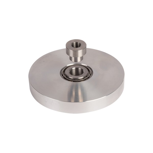 Lower tapered roller bearing and flange assembly for full height turnstiles