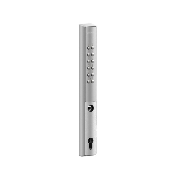 VERA - Battery powered code lock for insert locks for profiles of 2-3/8" or more - GSZ - Keyed alike type Z - single sided - Silver