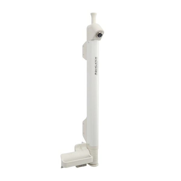 Nationwide AquaLatch 20" Magnetic Safety Gate Latch and Handle with SafeAlert for Pool Gates (White) (Default)