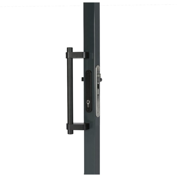 Locinox 14-3/8" Single Sided Fixed Anodized Aluminum Handle with 60&deg; Mounting Bracket (RAL9005 Black) - BAR-A-300-60-365-1-9005