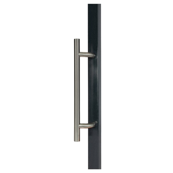 Locinox 17-3/4" Single Sided Fixed Stainless Steel Handle with 60&deg; Mounting Bracket - BAR-I-300-60-450-1