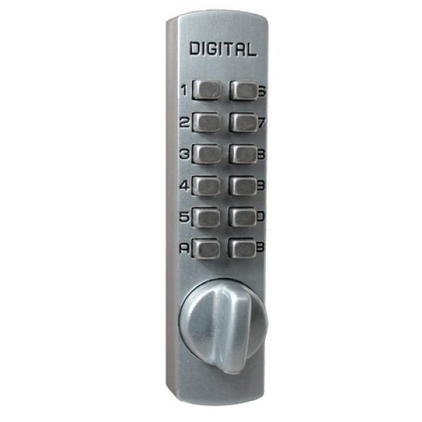 Lockey C170 Series Mechanical Keyless Lock Surface Mount, Cabinet Cam Style (Satin Nickel) - C170-SN
