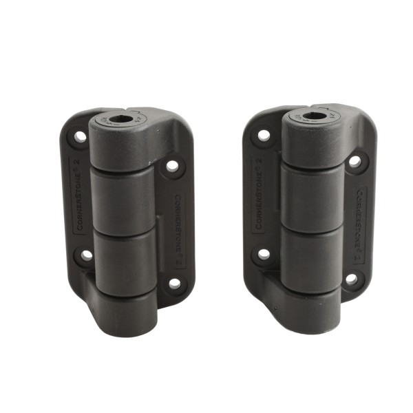 Nationwide Cornerstone 2 Heavy-Duty Self-Closing Hinge for Gates with 1" Leaf and 4D Self-Drilling Screws (Black) (Default)