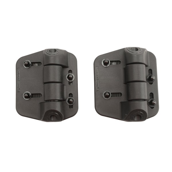 Nationwide Cornerstone 2 Heavy-Duty Adjustable Self-Closing 2" Hinge for Gates with 4D Stainless Steel Self-Drilling Scews (Black) (Default)