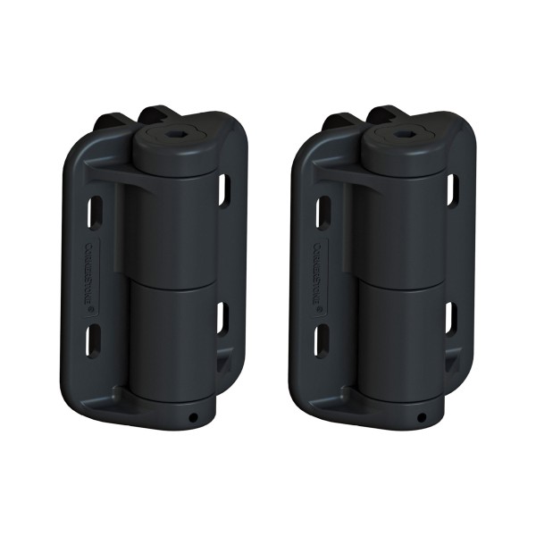 Nationwide Cornerstone Mini Vertical Adjustable Gate Hinge with Stainless Steel Self-Drilling 4D Screws (Black)