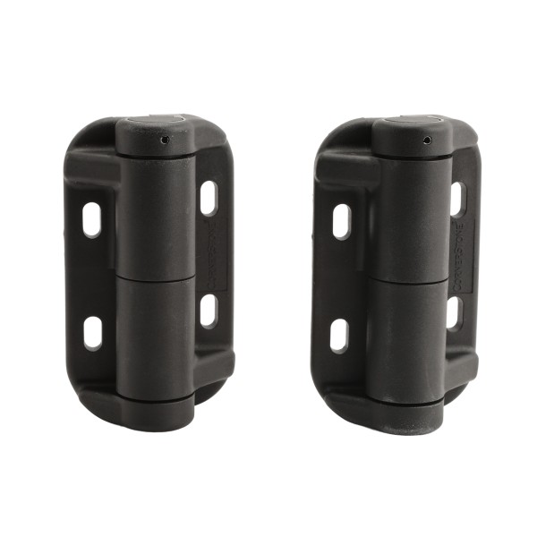 Nationwide Cornerstone Vertically Adjustable Self-Closing Gate Hinge For Ornamental Gate with Stainless Steel Self-Drilling 4D Screws (Black) (Default)