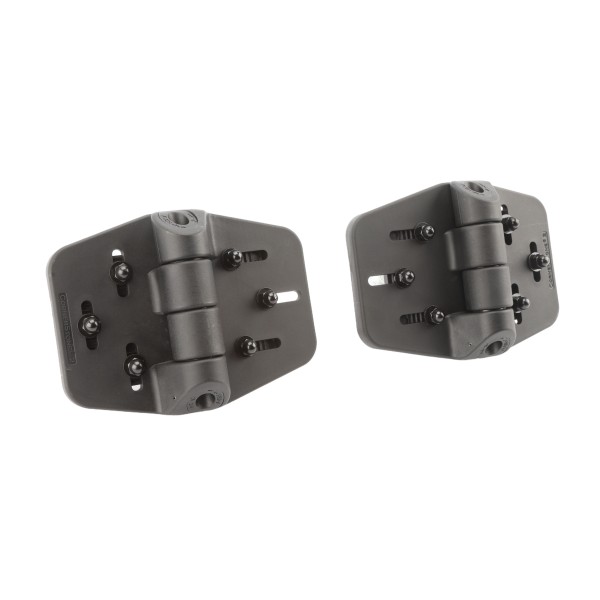 Nationwide Cornerstone 2 Heavy-Duty Adjustable Self-Closing Anti-Climb Design Gate Hinge Pair with 410 Stainless Steel Self-Drilling Screws (Black) - C2H300F-4D-BK (Default)