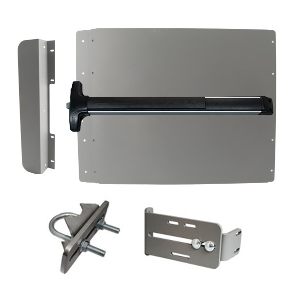Lockey Edge Panic Shield Value Kit w/ Panic Bar - Choose Color & Detex V-40 Panic Bar Type