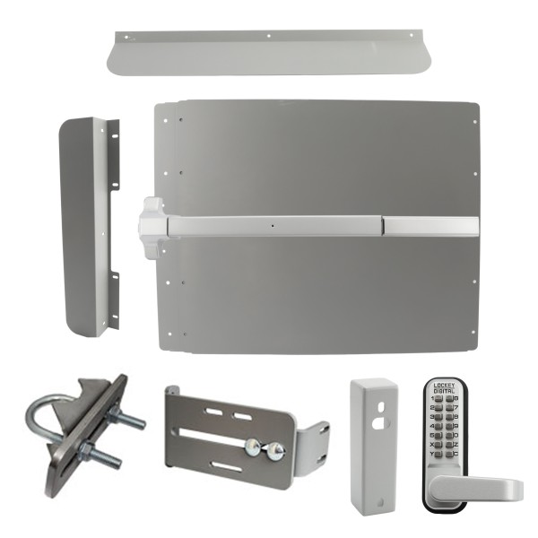 Lockey Edge Panic Shield Security Kit w/ Panic Bar - Choose Color & PB11 Panic Bar Type
