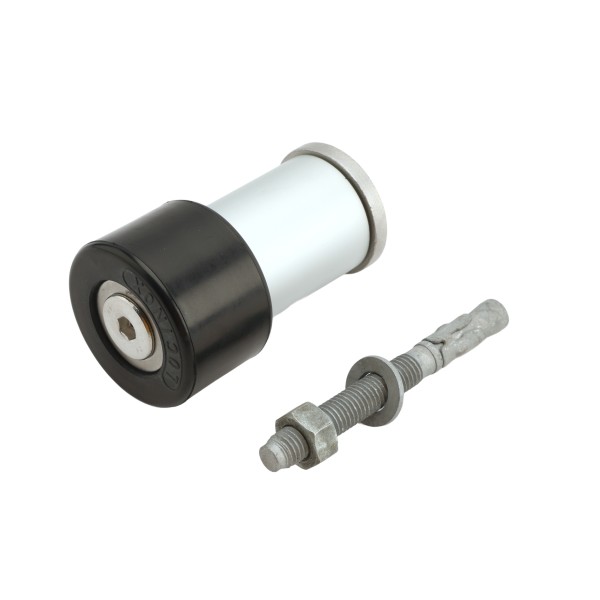 Aluminium gatestop with anchor bolt