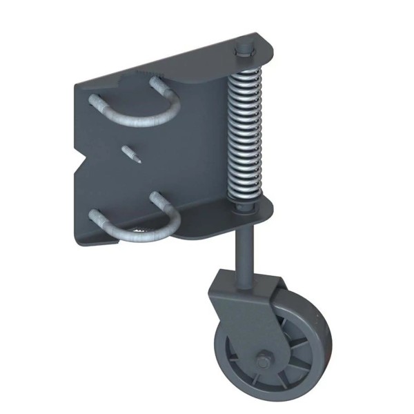 Nationwide Heavy Duty 360° Zinc-Plated Swivel Swing Gate Wheel for 1 5/8" to 2" Round Gate Frames
