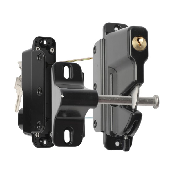 Nationwide Keystone 2" - 5" Double Sided Zinc Diecast Metal Key Lockable Latch (Black) - KLADV-M2-4D-BK (Default)