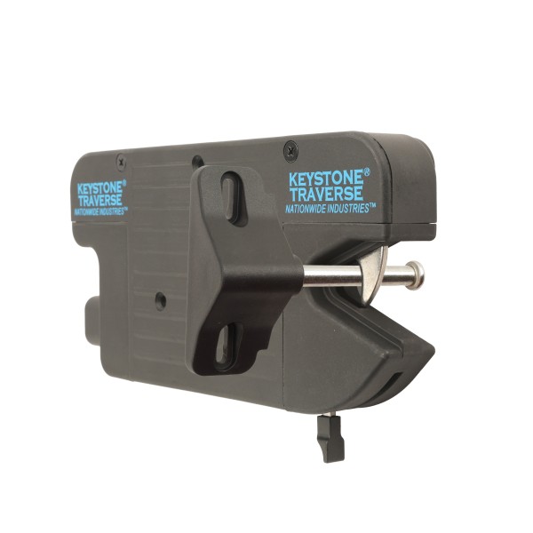 Nationwide Keystone Traverse 4" Reversible, Keyed-Alike Gate Latch with Stainless Steel Screws (Black) 