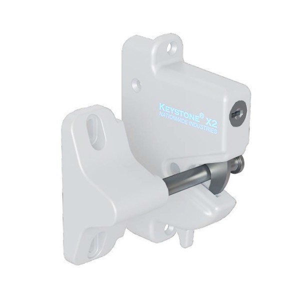 Nationwide White Zinc-Plated Keystone X2 External Mount - KLX2-P2ZD-WH 