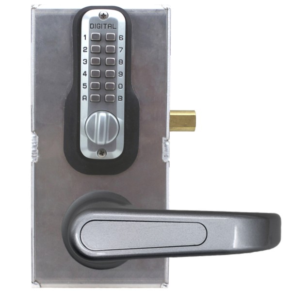 Lockey GB210 Steel Gate Box Kit -Includes Steel Gate Box, M210DC Series Lock, Lever Handle - GB210PLUSDCALEVER (picture may not match the appearance of the model)